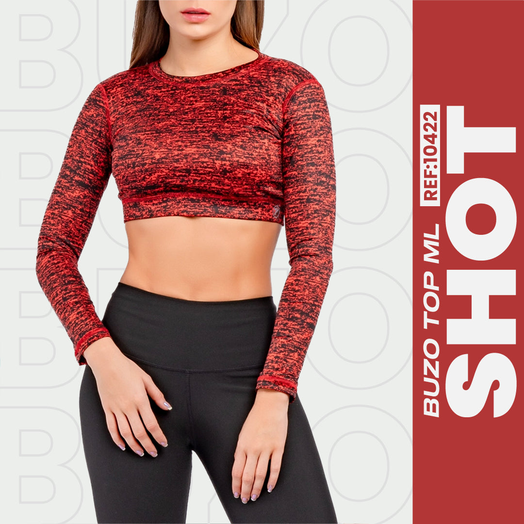 Buzo deportivo mujer manga larga ML SHOT | TenfitExpress