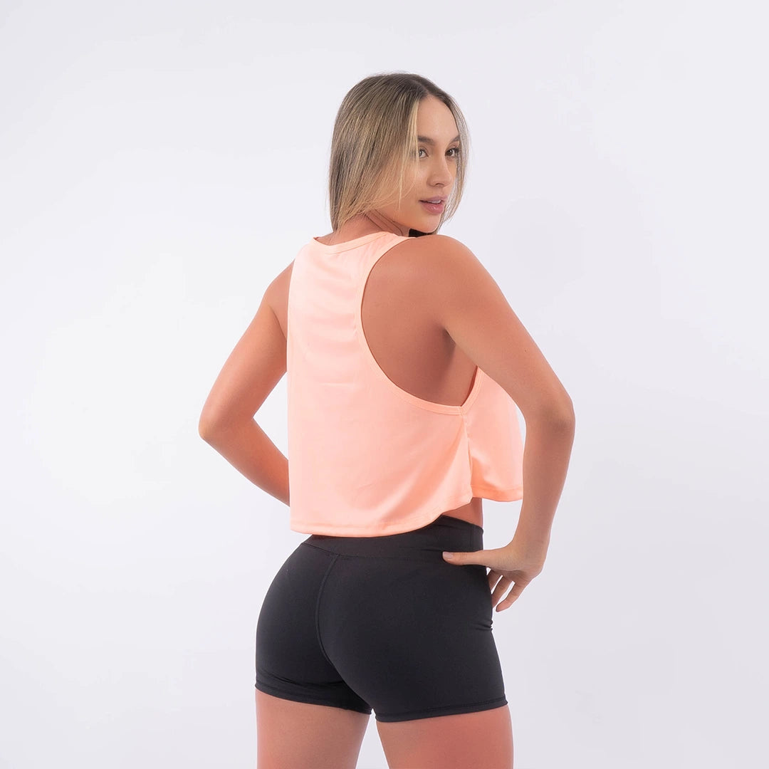 Blusa Tipo Top Volada de Mujer - Mandarina Pastel
