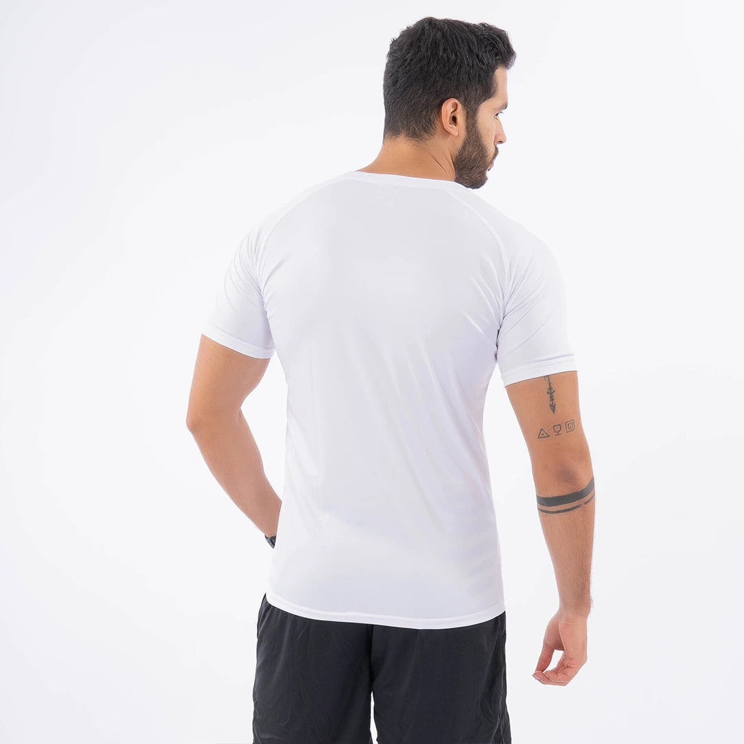Camiseta Deportiva de Hombre Manga Corta - Blanco