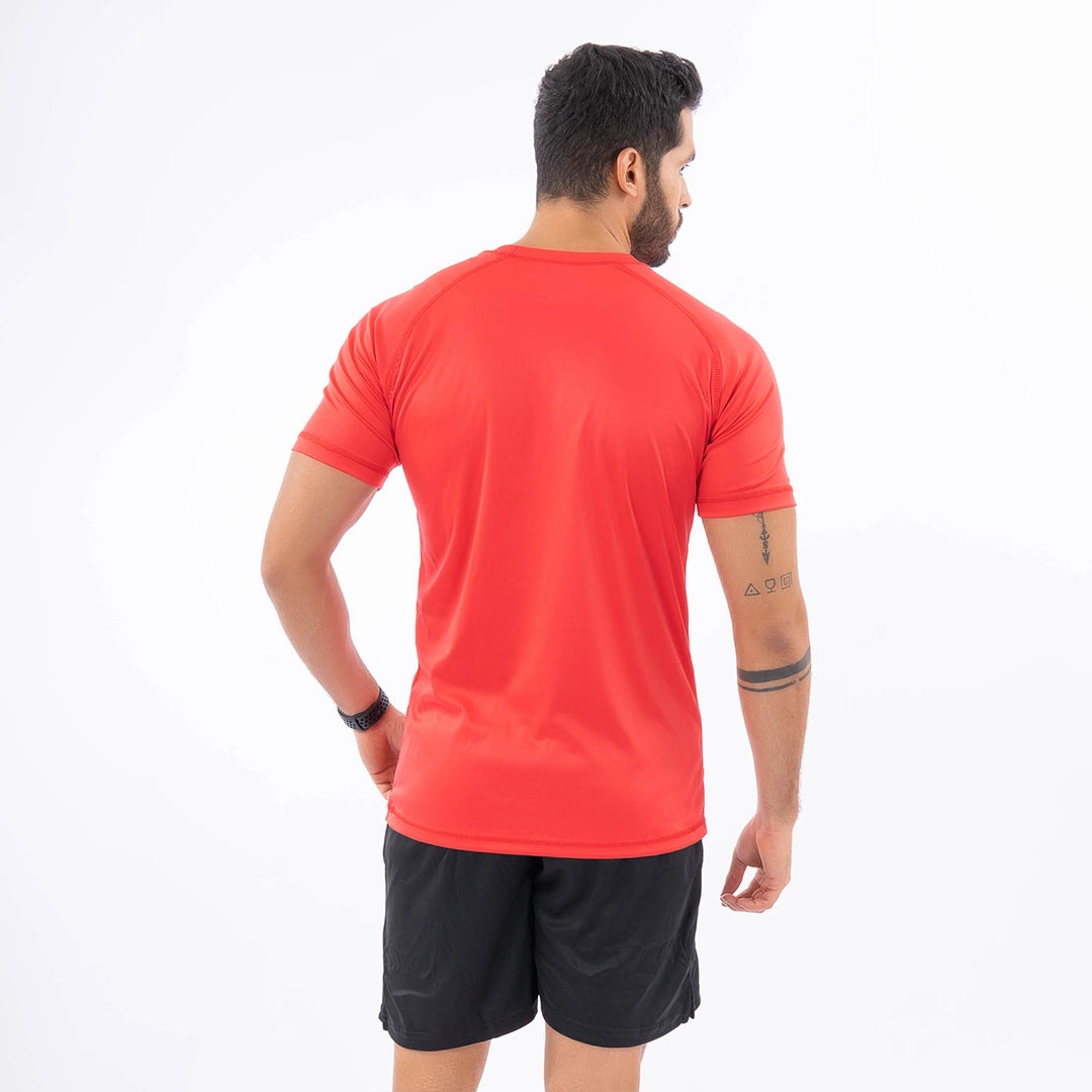 Camiseta Deportiva de Hombre Manga Corta - Rojo