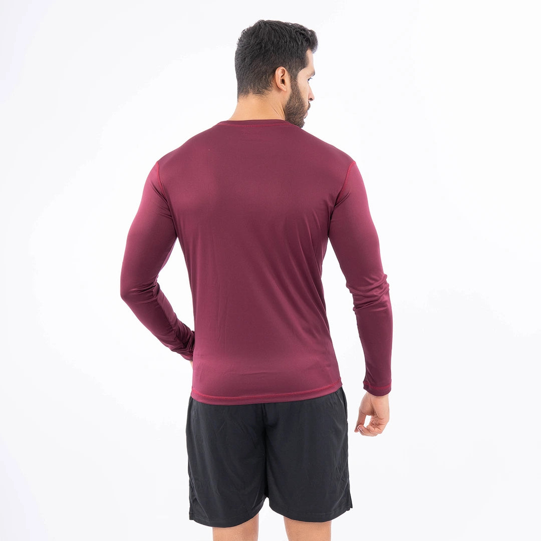 Buzo de Compresión Deportivo de Hombre - Vinotinto Oscuro