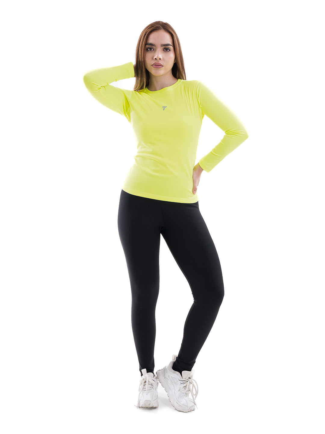 Buzo de Compresión de Mujer - Amarillo Neon