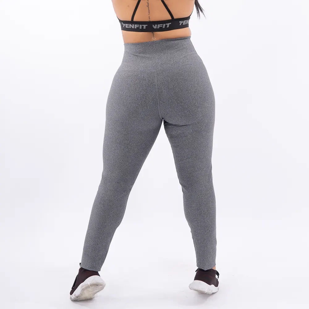 LEGGINS UNICOLOR PLUS SIZE -GRIS JASPE