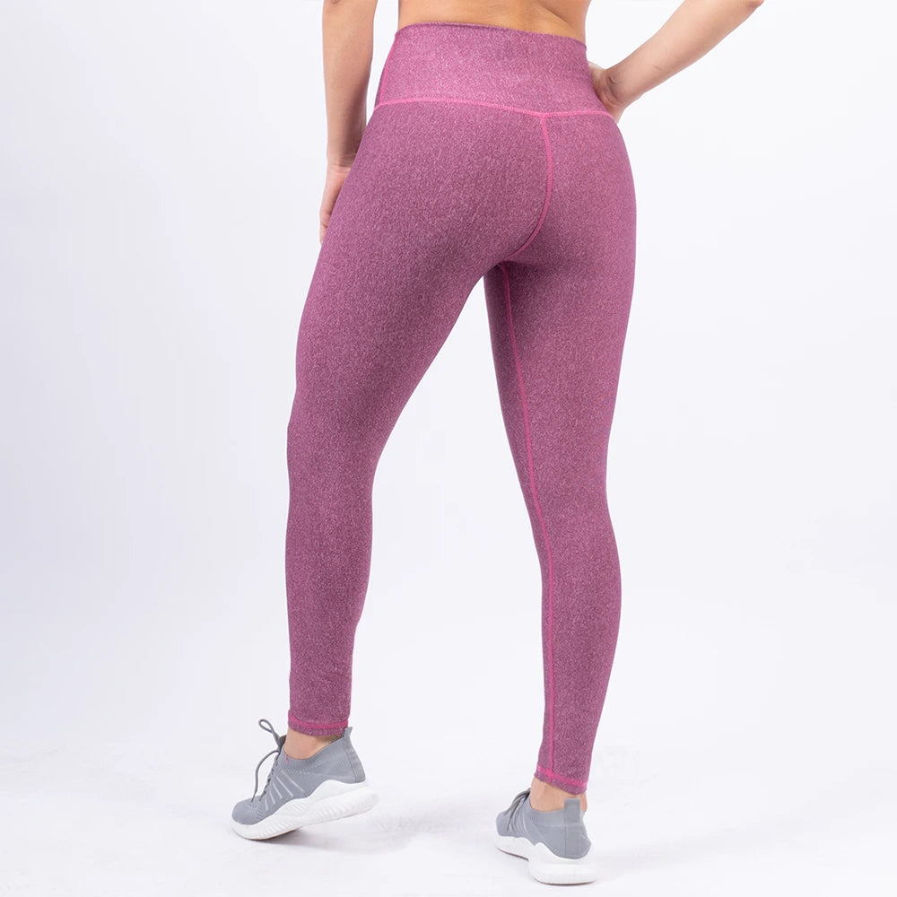 Leggins Deportivos de Mujer - Magenta Jaspe Claro
