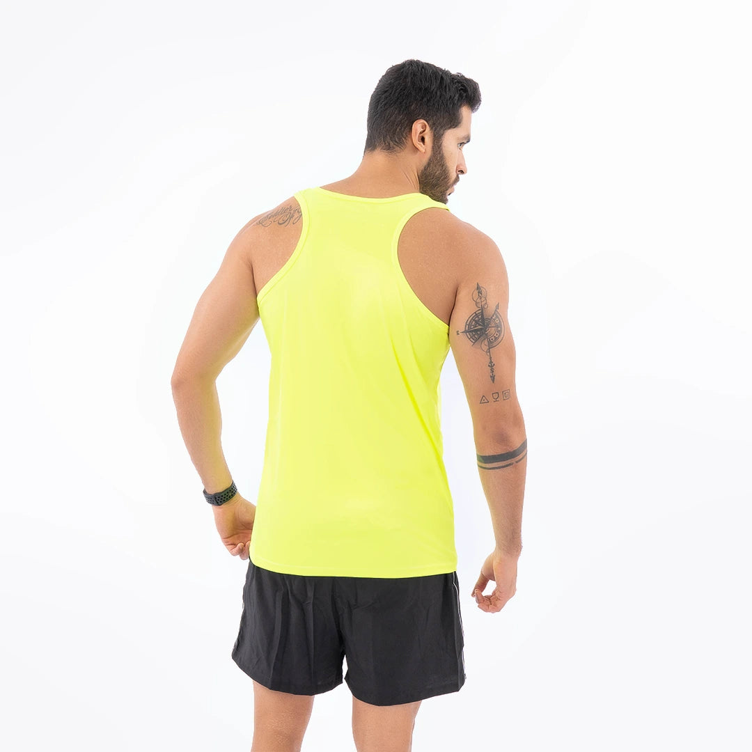 Camisilla Deportiva Dri-Fit de Hombre - Amarillo Neon