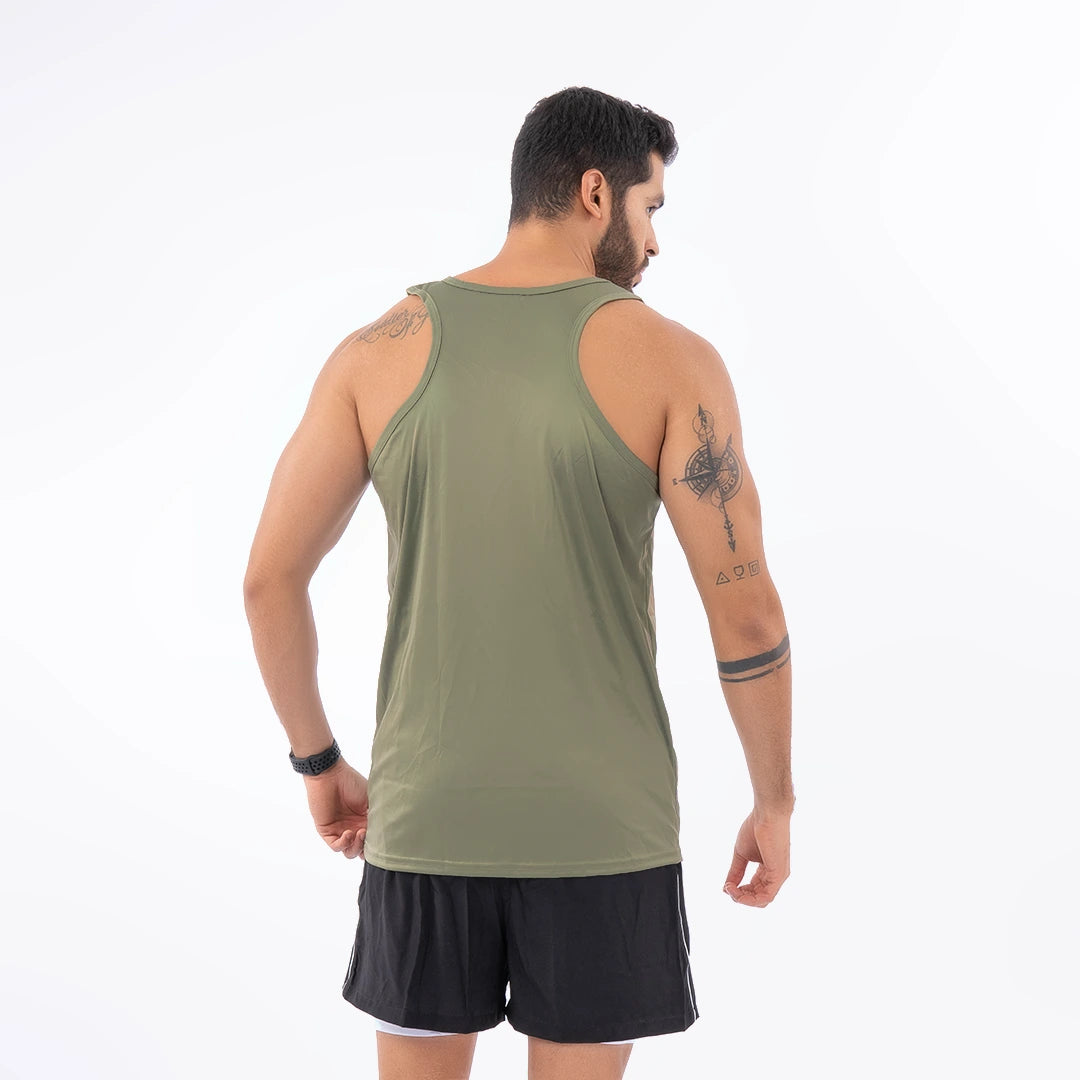 Camisilla Deportiva Dri-Fit de Hombre - Verde Militar
