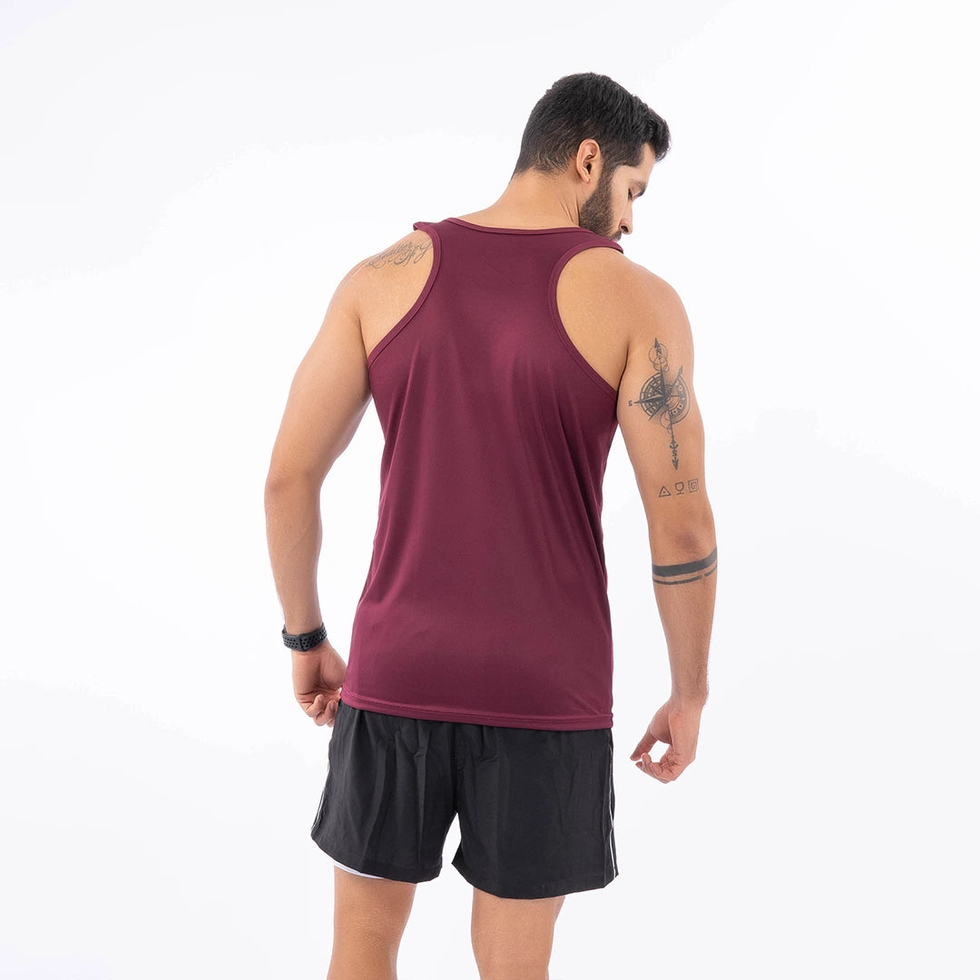 Camisilla Deportiva Dri-Fit de Hombre - Vinotinto Oscuro