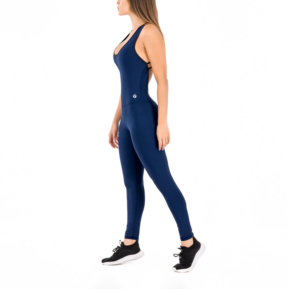 Enterizo Deportivo Largo de Mujer - Azul Turqui