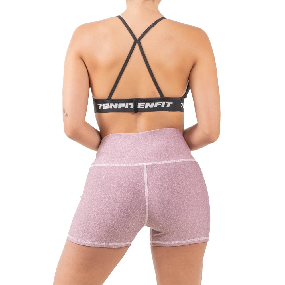 Short Deportivo Extracorto Supplex - Rosa Crepe Jaspe Claro