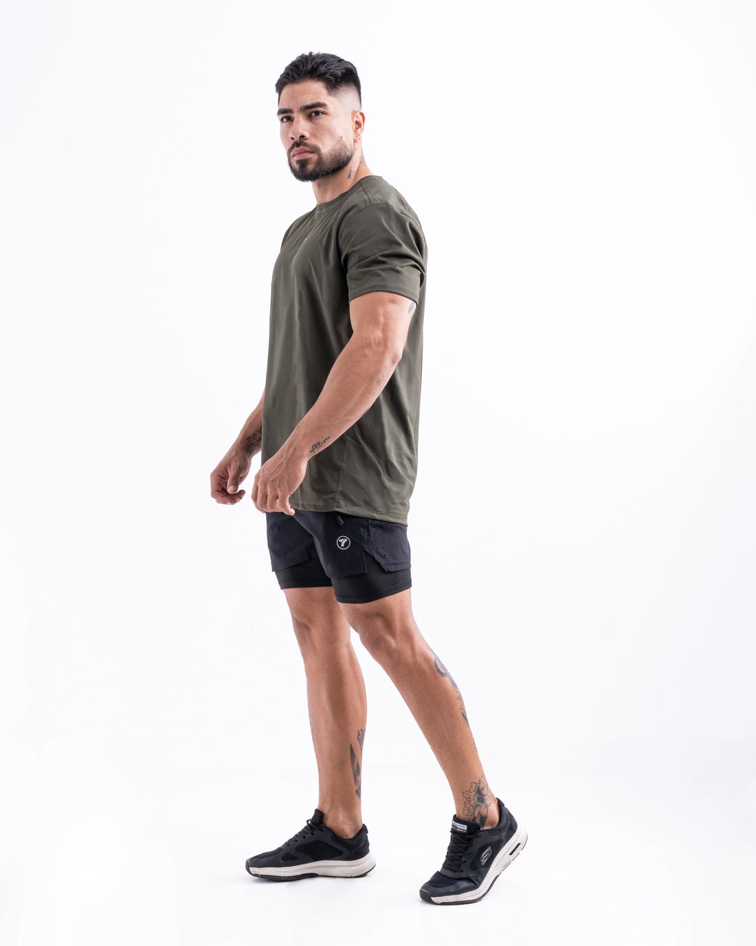 Camiseta Deportiva de Hombre Cooldry - Verde Militar