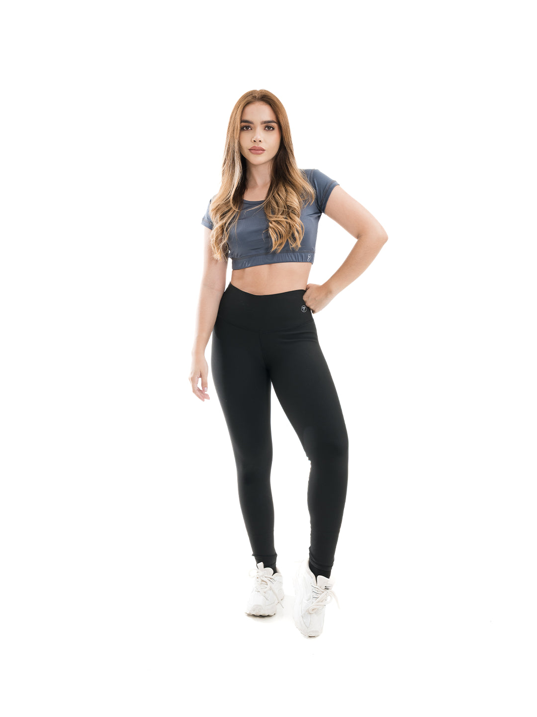 Buzo Top Manga Corta de Mujer - Gris Oscuro