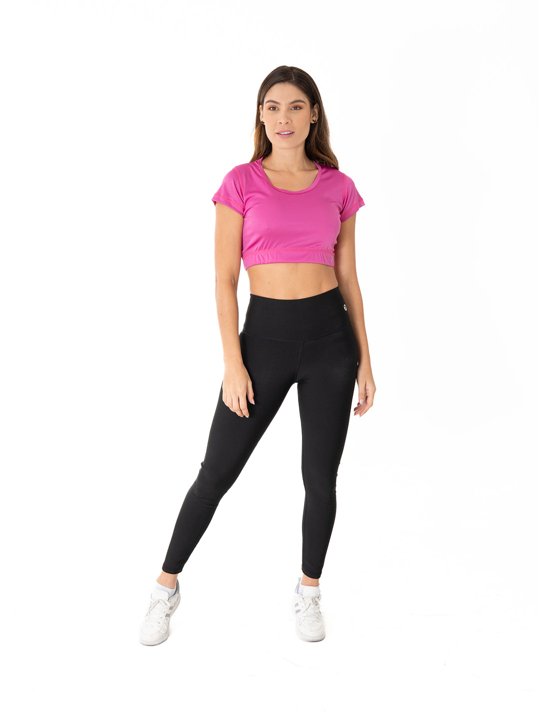 Buzo Top Manga Corta de Mujer - Magenta Oscuro