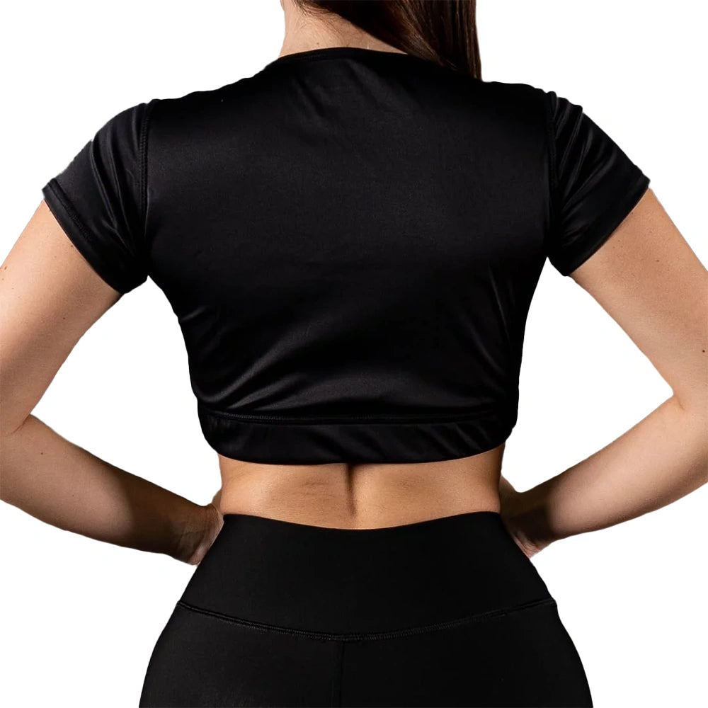 Buzo Top Manga Corta de Mujer - Negro