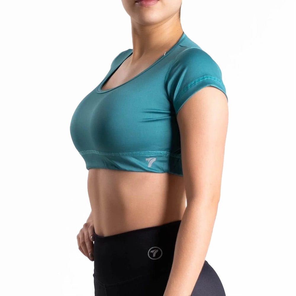 BUZO TOP MANGA CORTA- VERDE JADE