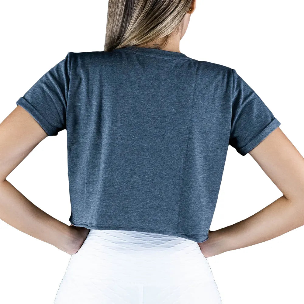 CAMISETA CORTA ESTAMPADA-GRIS JASPE OSCURO