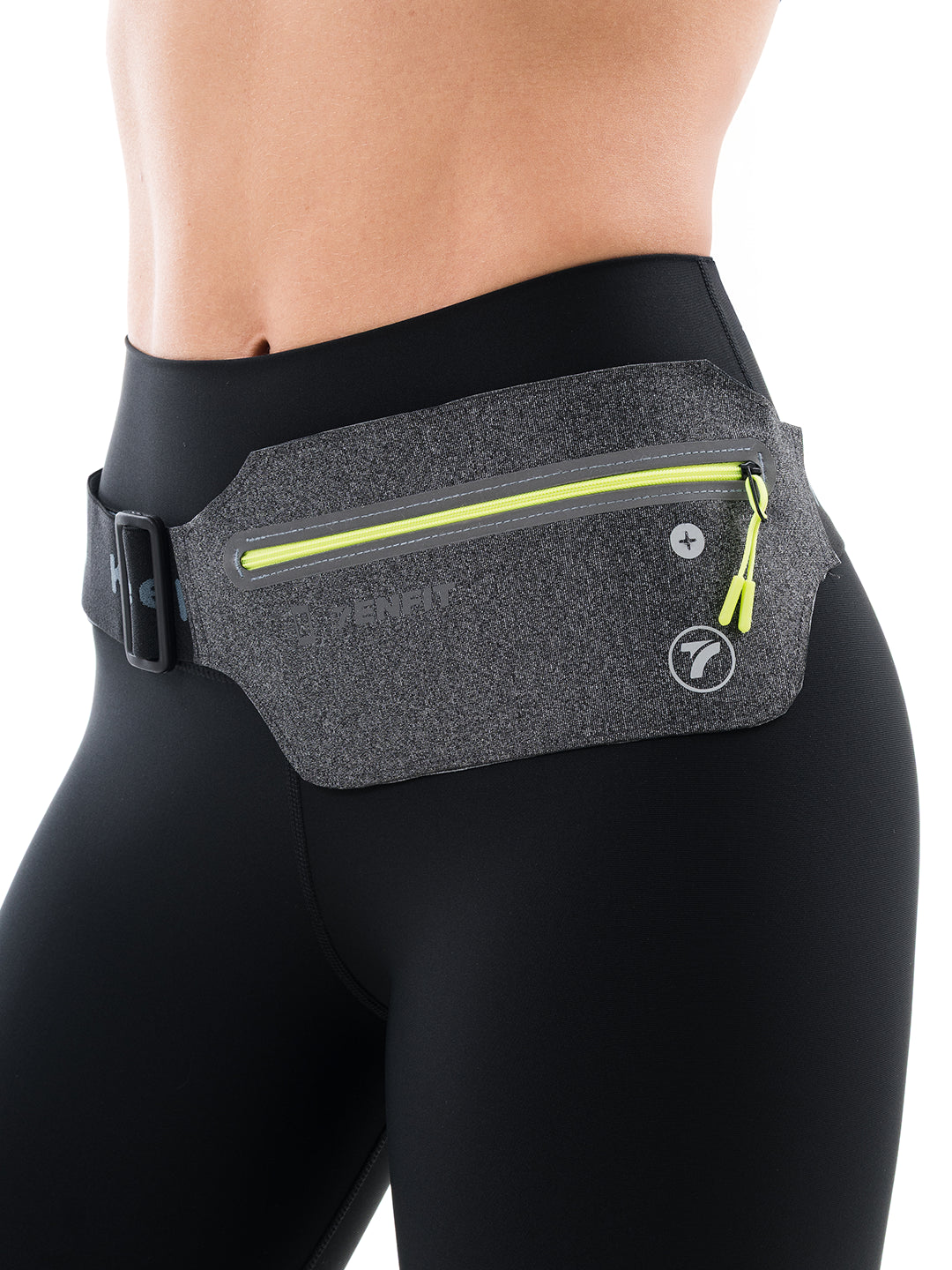 Sport Bag Deportiva Unisex M2 - Gris Jaspe Oscuro - Amarillo Neon