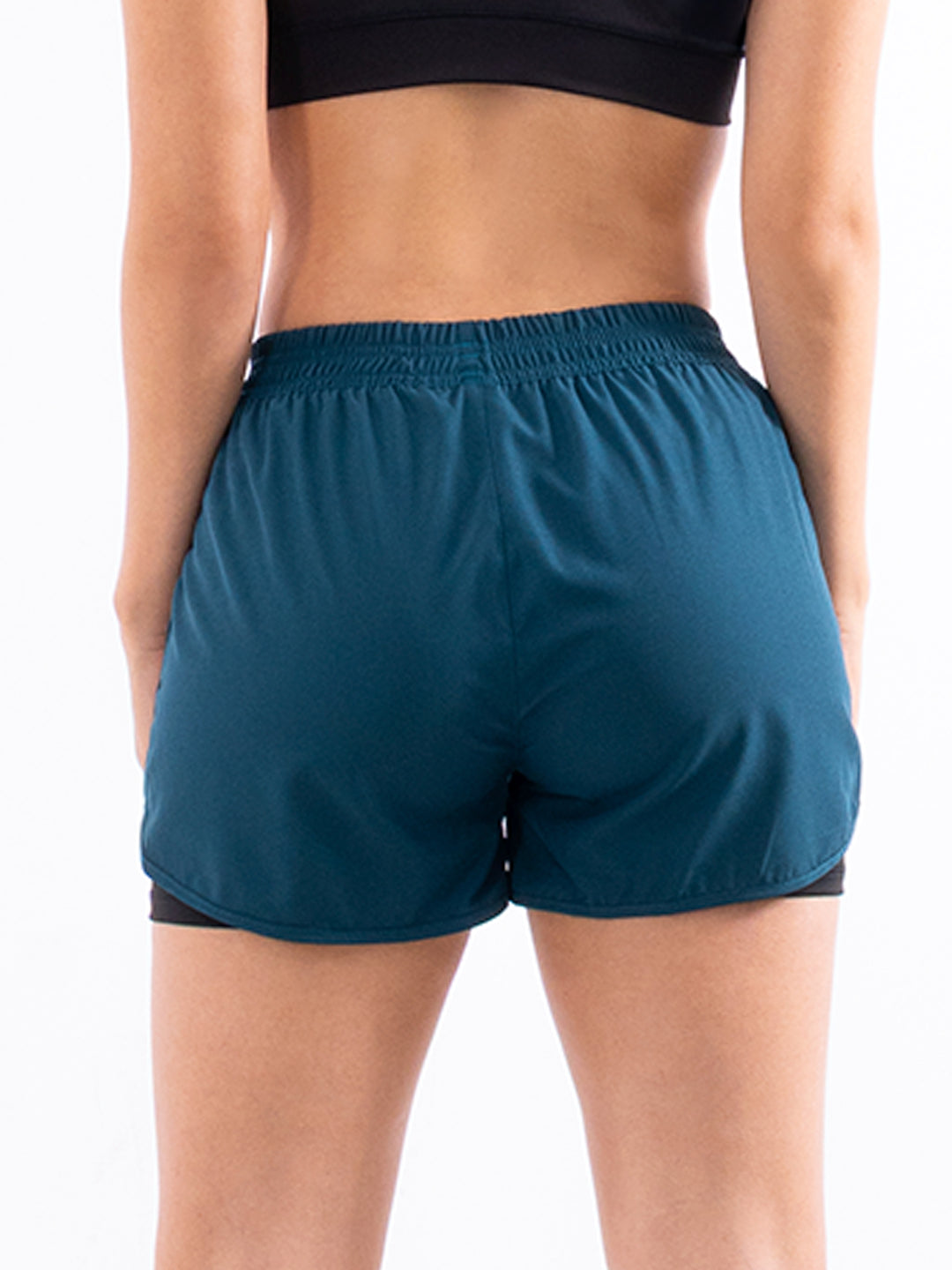 Short Deportivo Running M2 - Verde Esmeralda - Negro