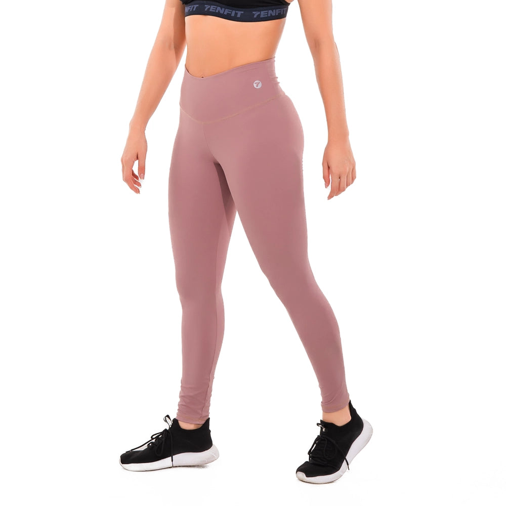 LEGGINS PUSH UP UNICOLOR-ROSA VINTAGE CLARO