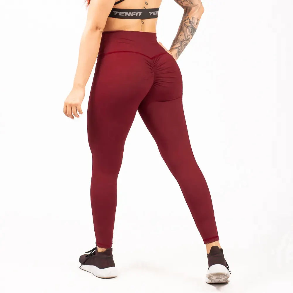 Leggins Push Up - Vinotinto
