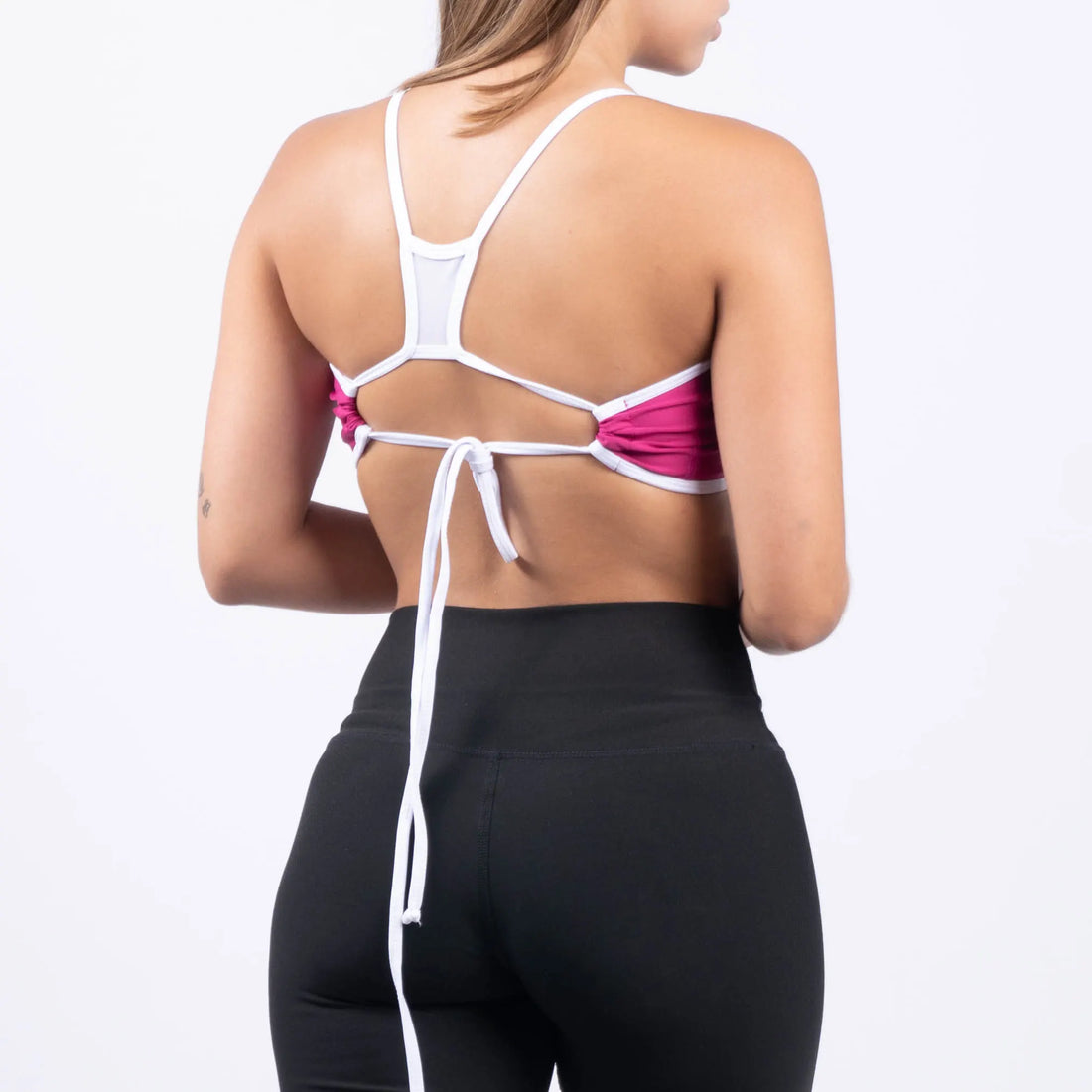 TOP KELLY UNICOLOR-MAGENTA OSCURO - BLANCO