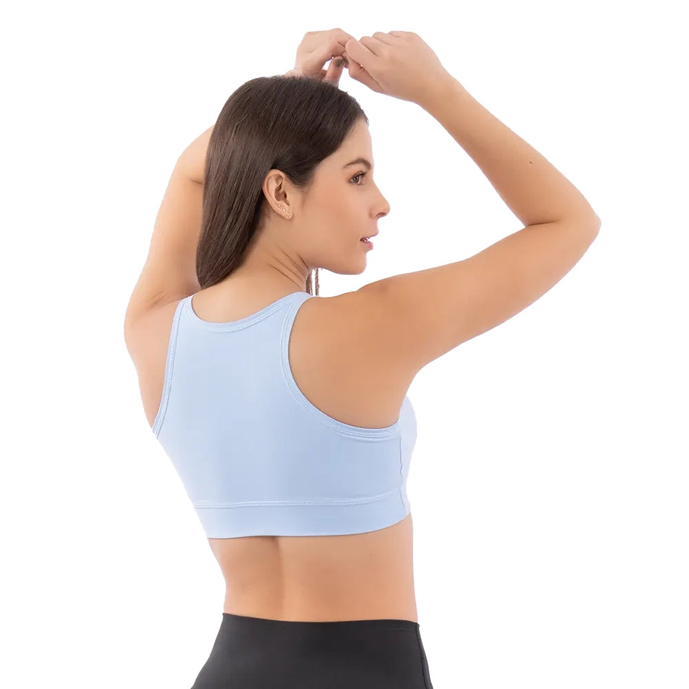 Top Deportivo Esqueleto de Mujer - Azul Celeste