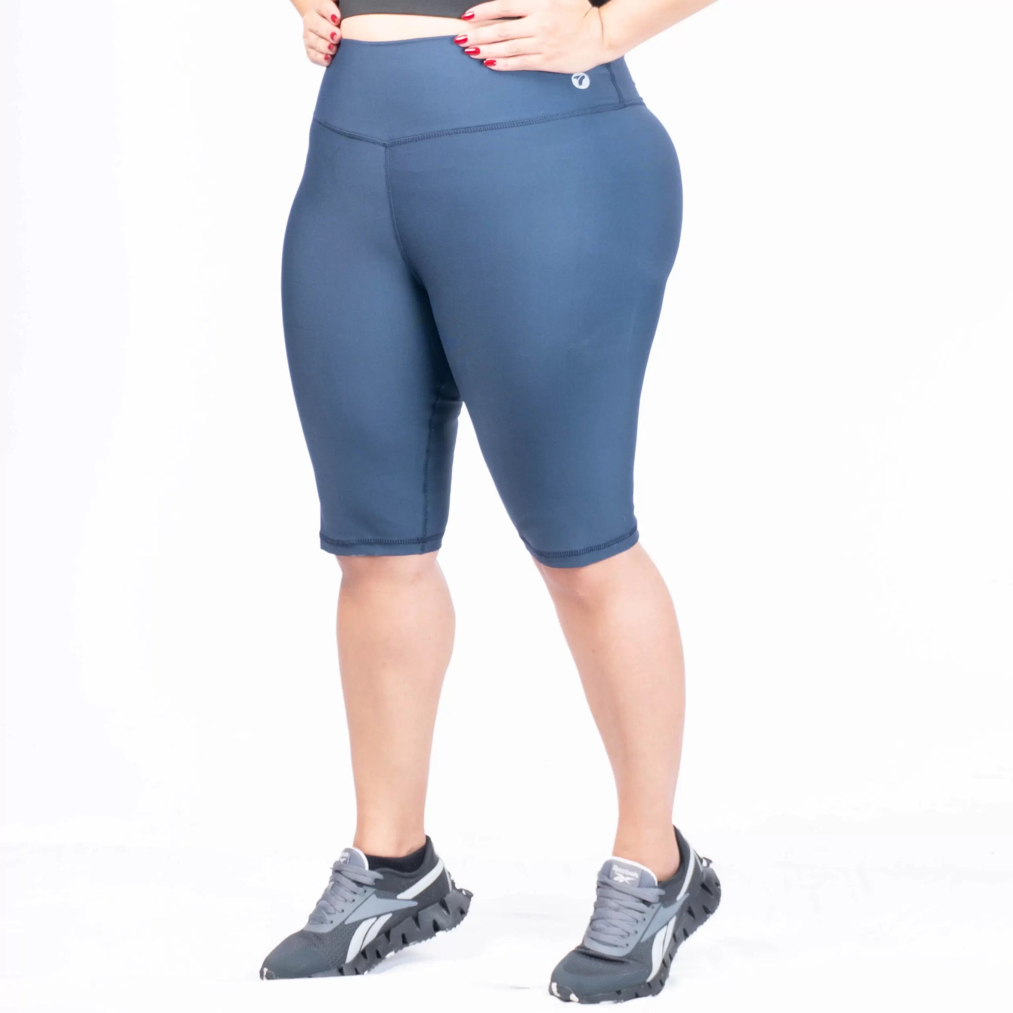 BICICLETERO PLUS SIZE UNICOLOR-AZUL TURQUI