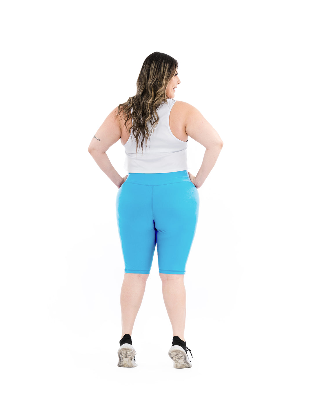 Bicicletero Plus Size de Mujer - Azul Celeste
