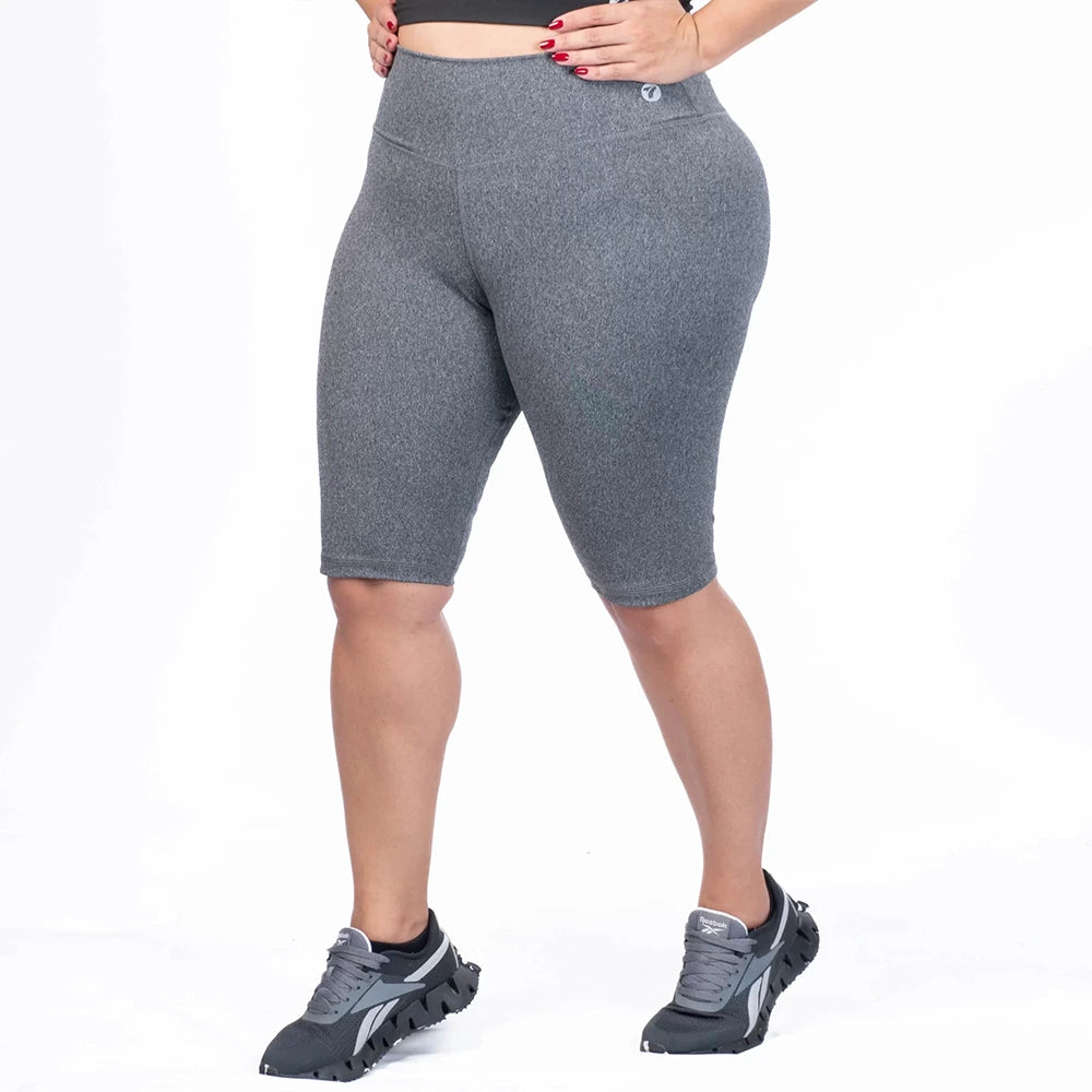 BICICLETERO PLUS SIZE UNICOLOR-GRIS JASPE OSCURO