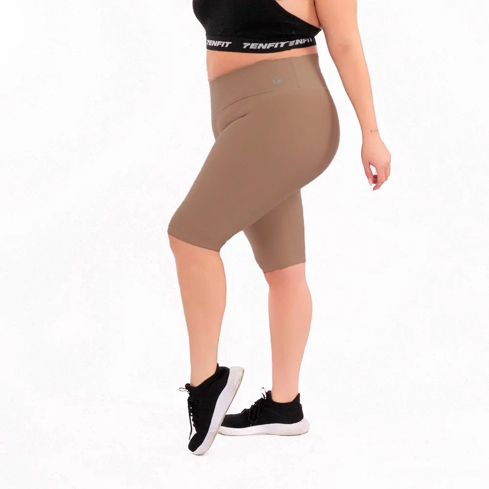 BICICLETERO PLUS SIZE UNICOLOR-CAQUI OSCURO