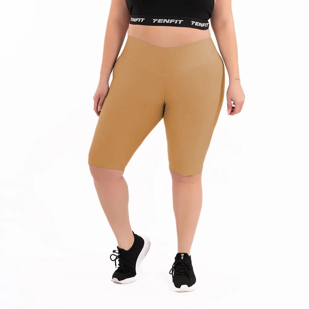 BICICLETERO PLUS SIZE UNICOLOR- MOSTAZA