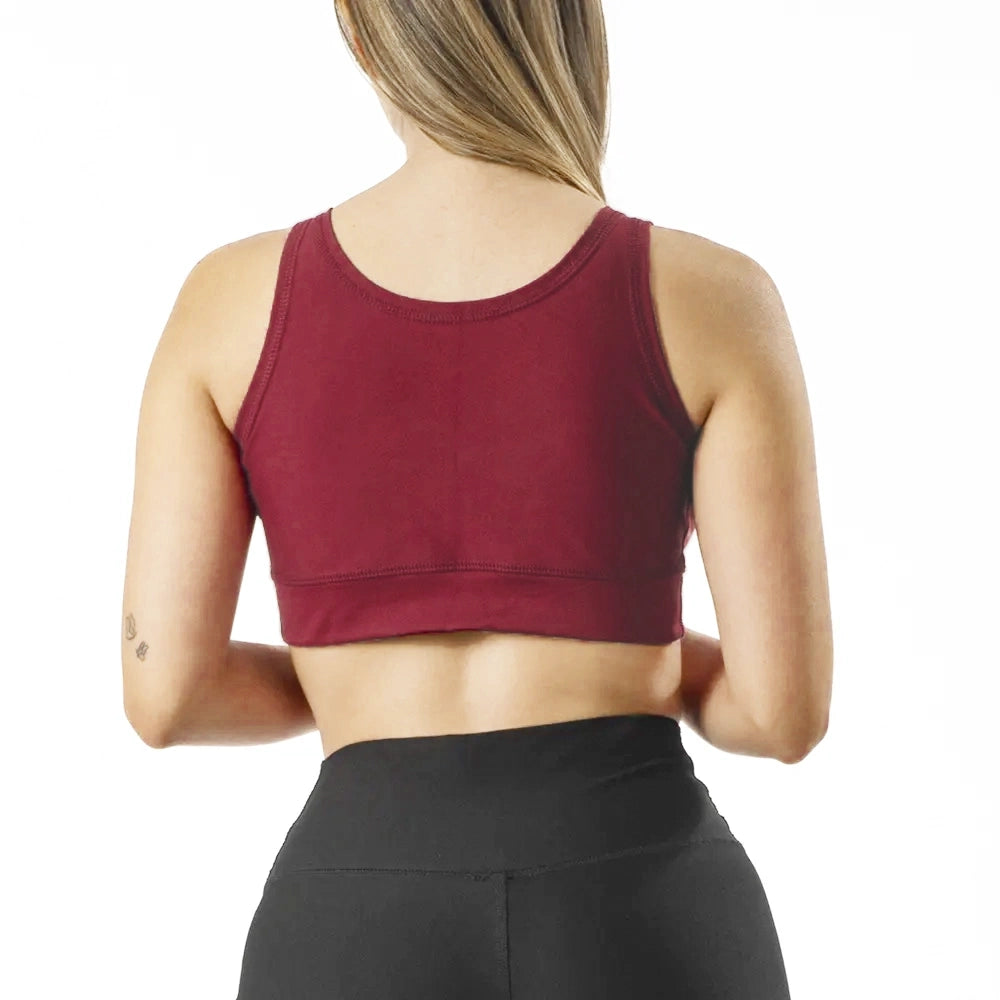 Top Deportivo de Mujer Básico - Vinotinto Oscuro