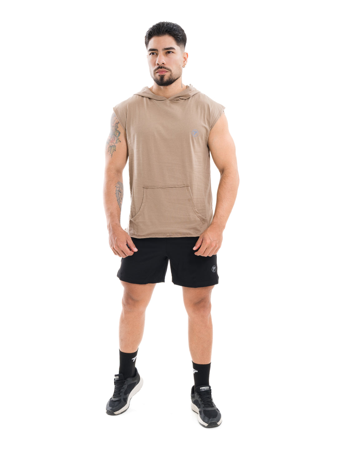 Buzo Deportivo con Capota de Hombre Beats - Caqui Oscuro