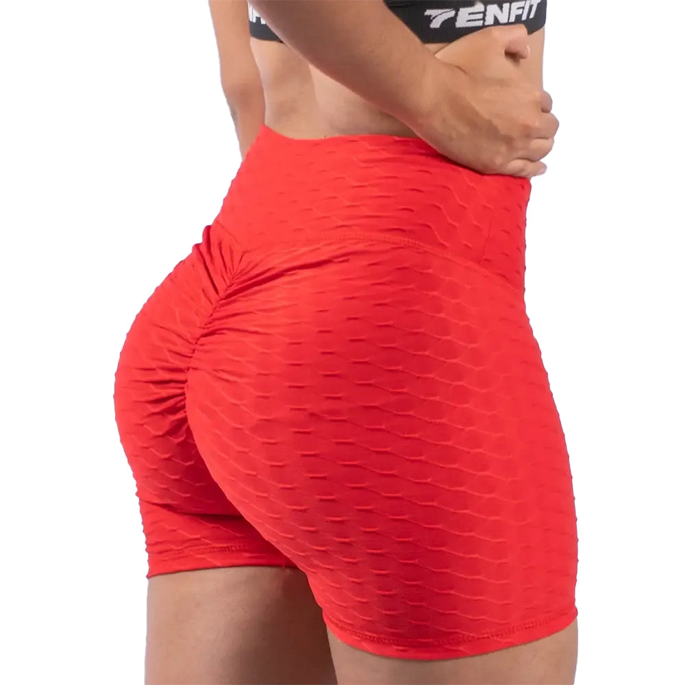 Short Deportivo Texturizado Push Up - Rojo