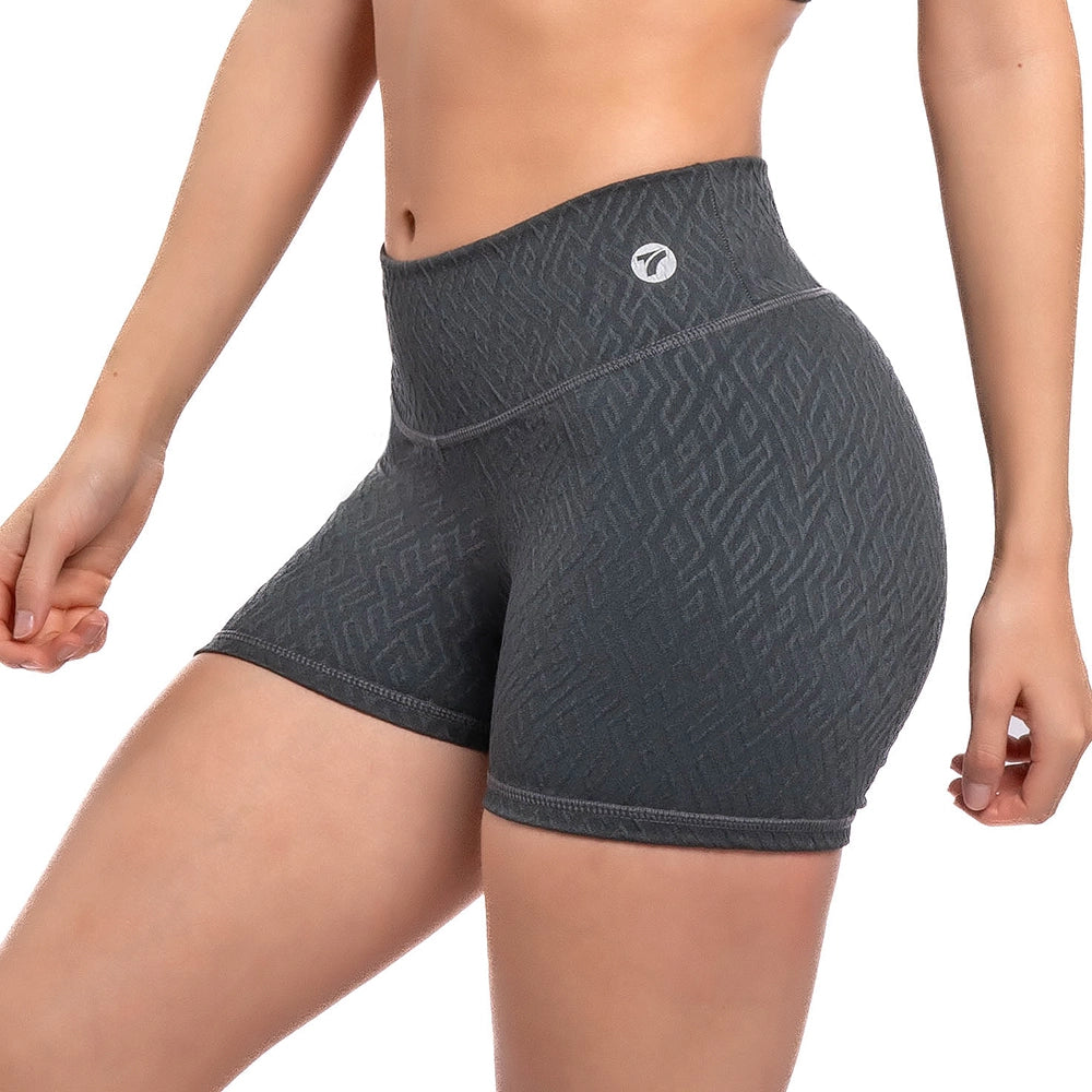 Short Deportivo Texturizado Push Up - Gris Oscuro
