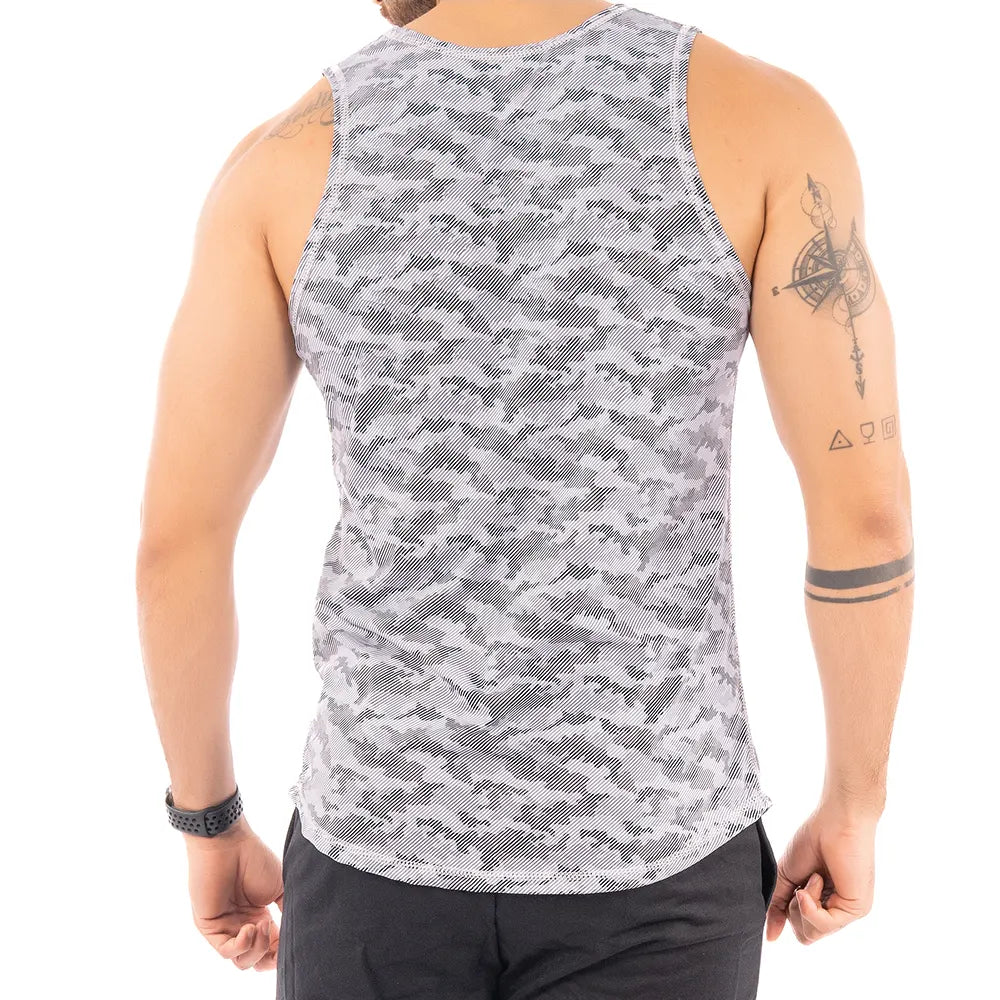 CAMISILLA TANK-ABSTRACT SPOTS GREY -1