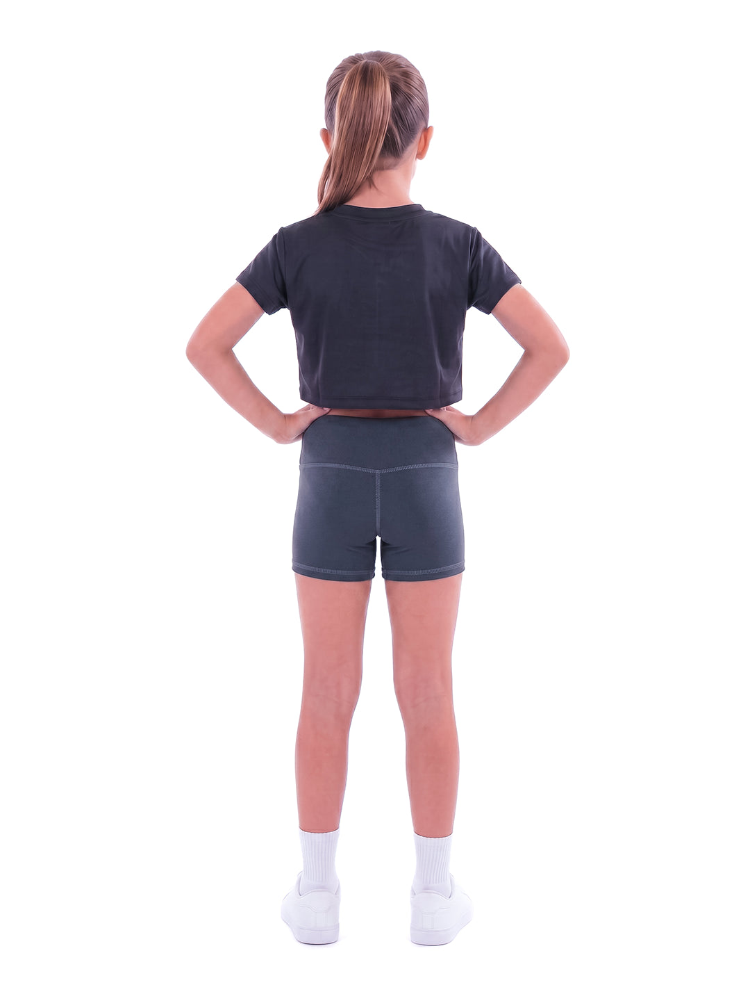 Short Deportivo Extracorto de Niña Tiny - Gris Oscuro
