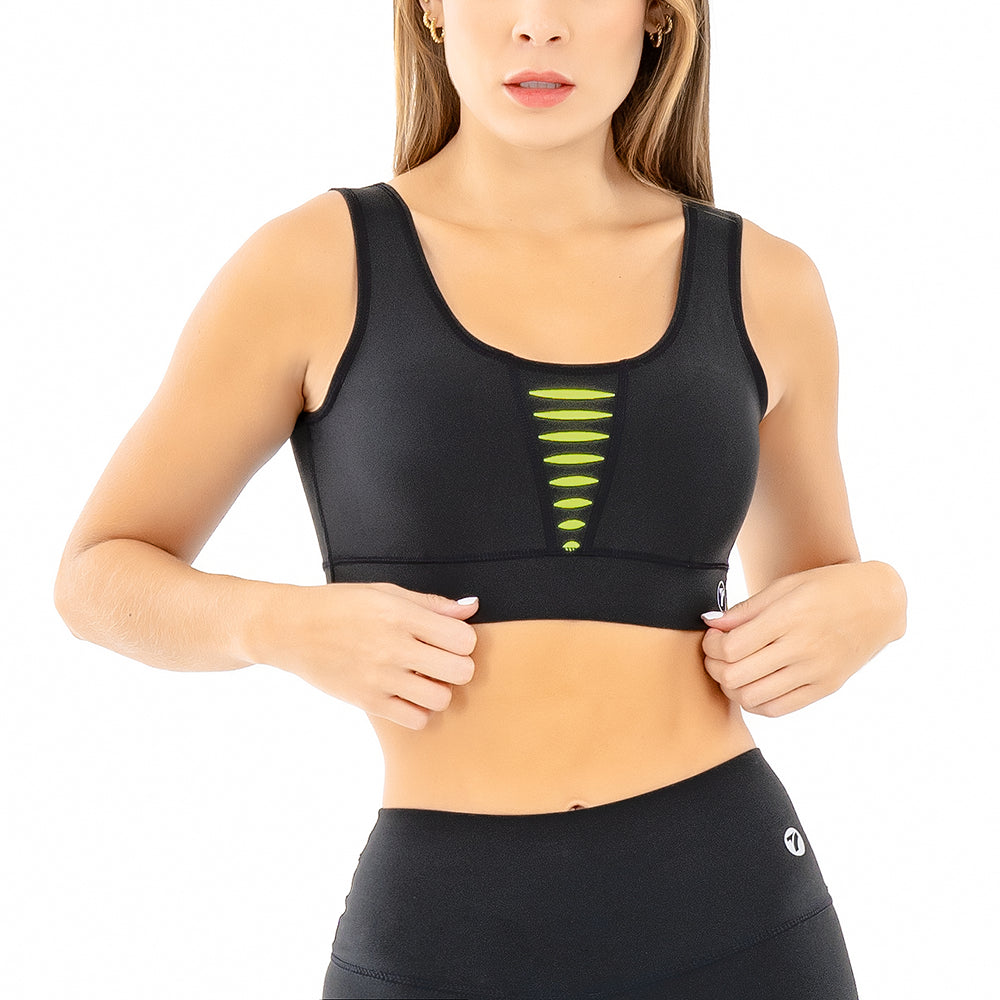 Top Deportivo Hyperflex - Negro - Amarillo Neon