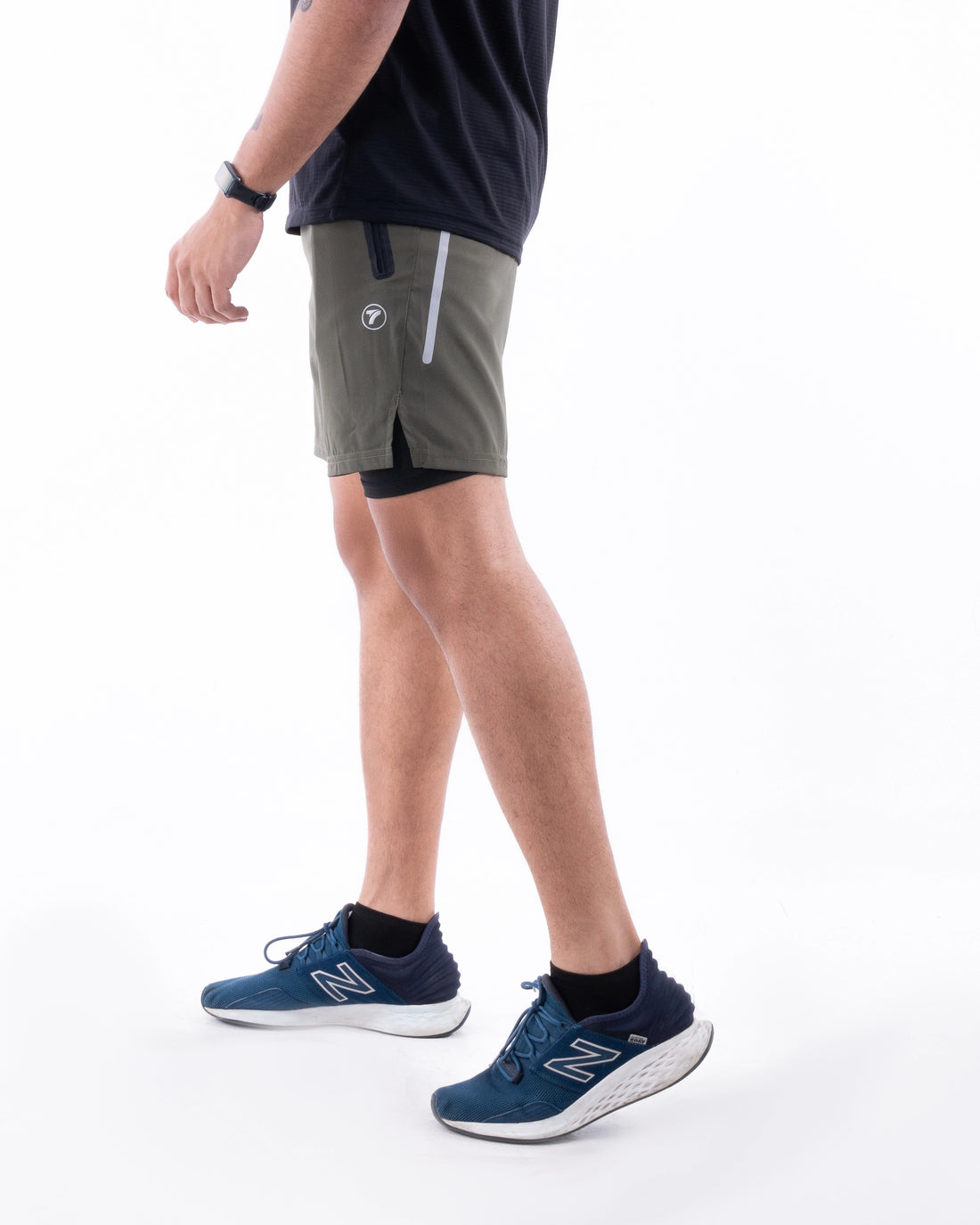 PANTALONETA TRACK - VERDE MILITAR -10