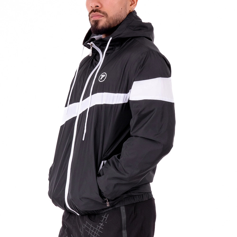 Chaqueta Rompeviento de Hombre Thunder - Negro- Blanco