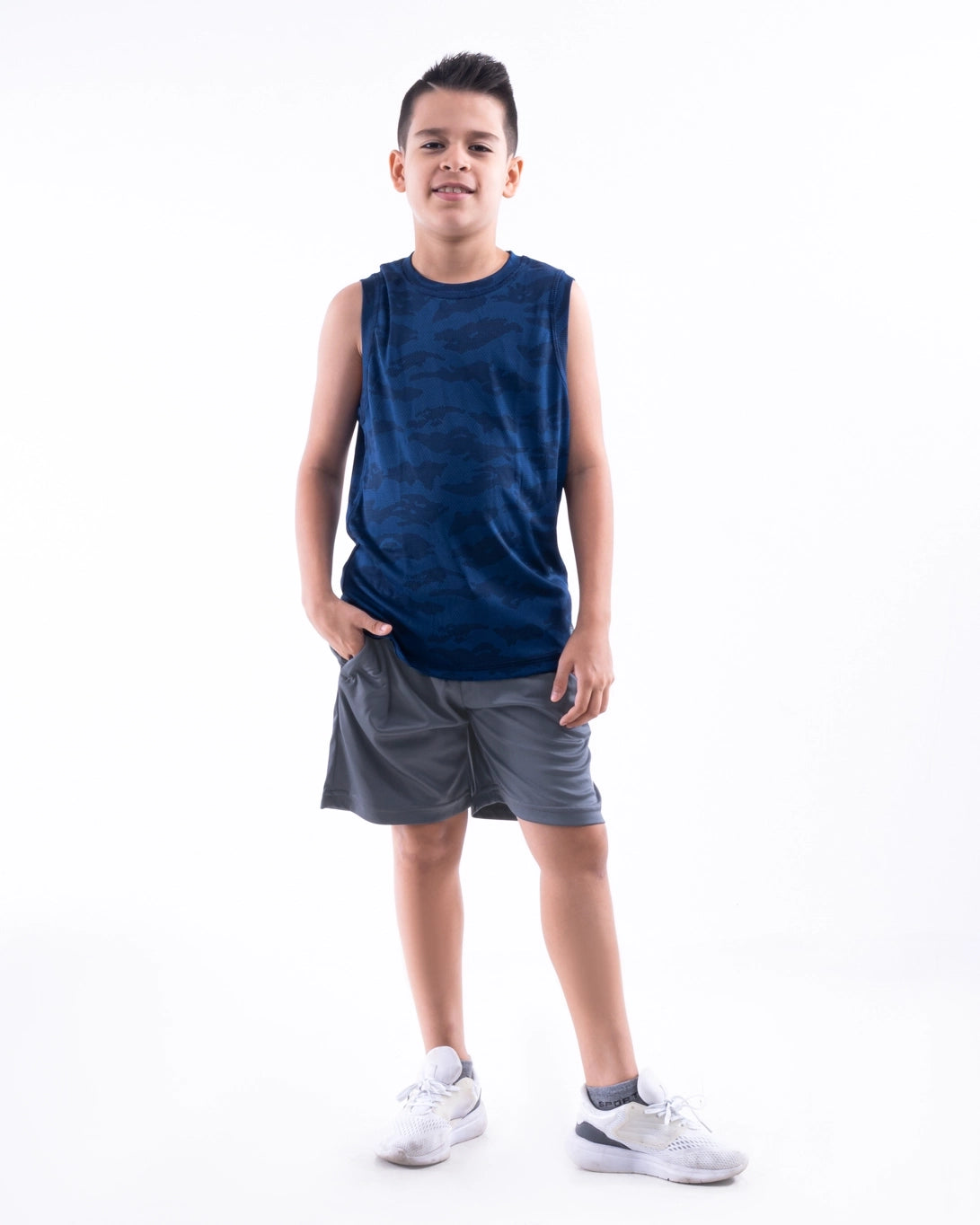 Pantaloneta Deportiva de Niño Buzz - Gris Claro