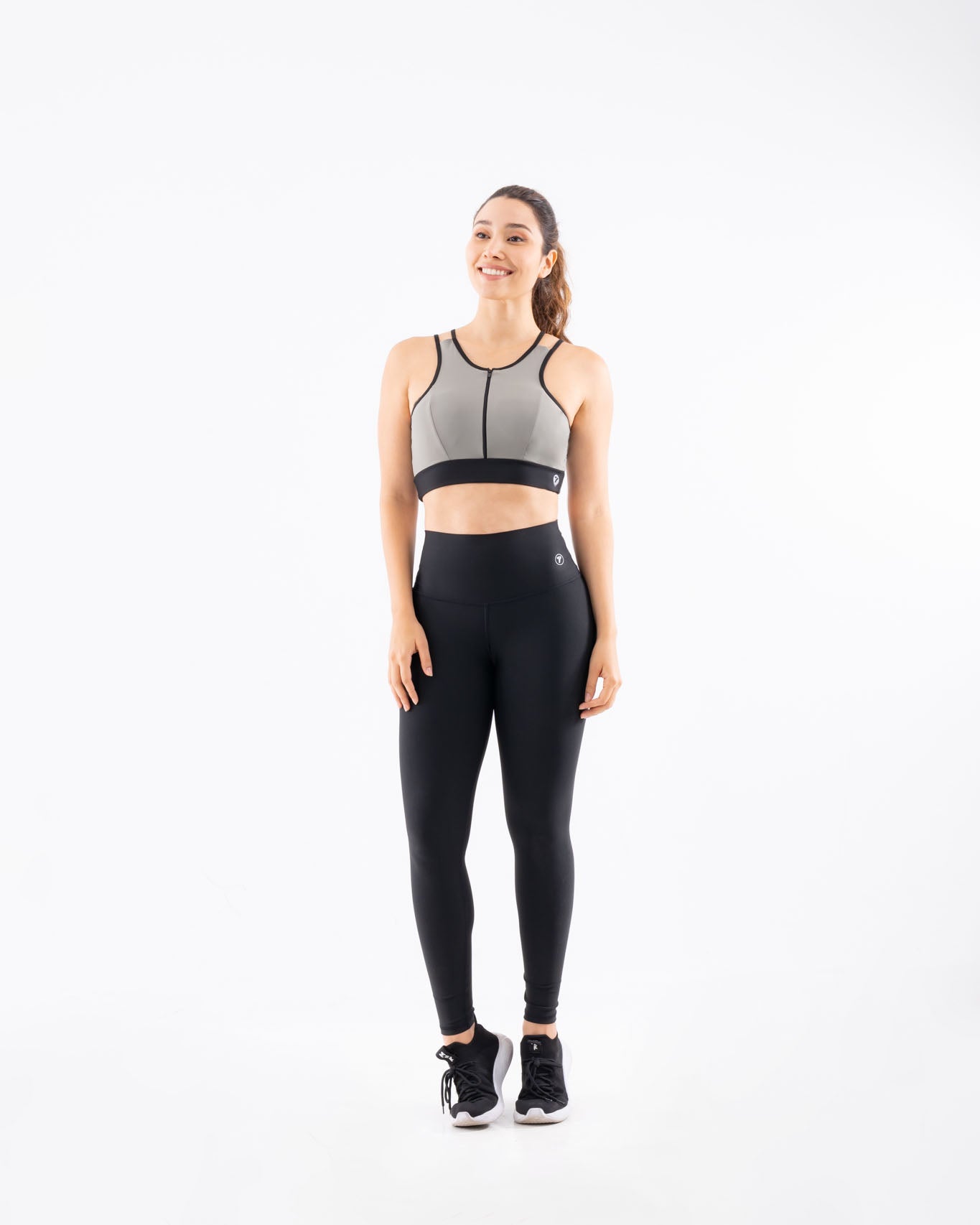Top Deportivo con Zipper Powerzip - Verde Oliva Medio