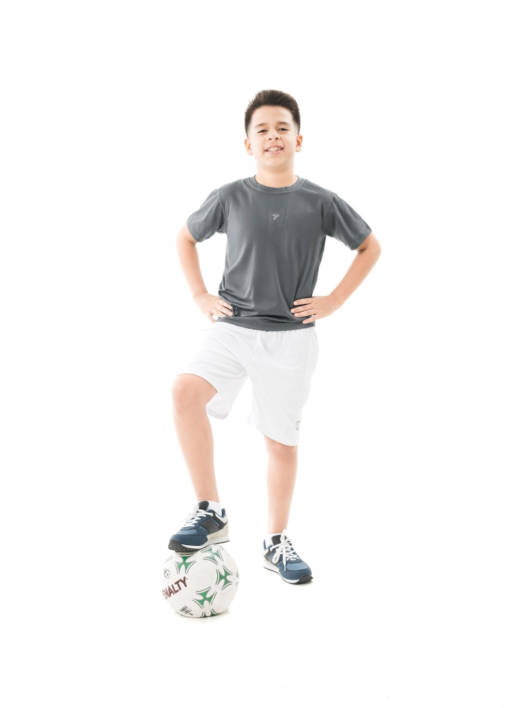 Camiseta Deportiva Junior de Niño - Gris Jaspe