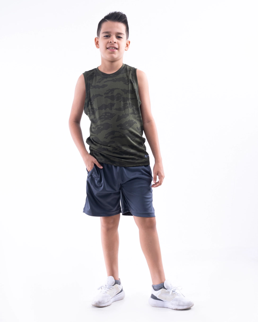 Pantaloneta Deportiva de Niño Buzz - Gris Oscuro