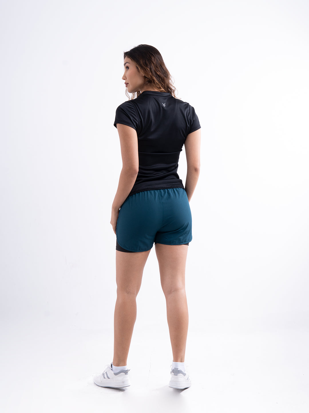 CAMISETA ROLLING  MANGA CORTA MUJER - NEGRO