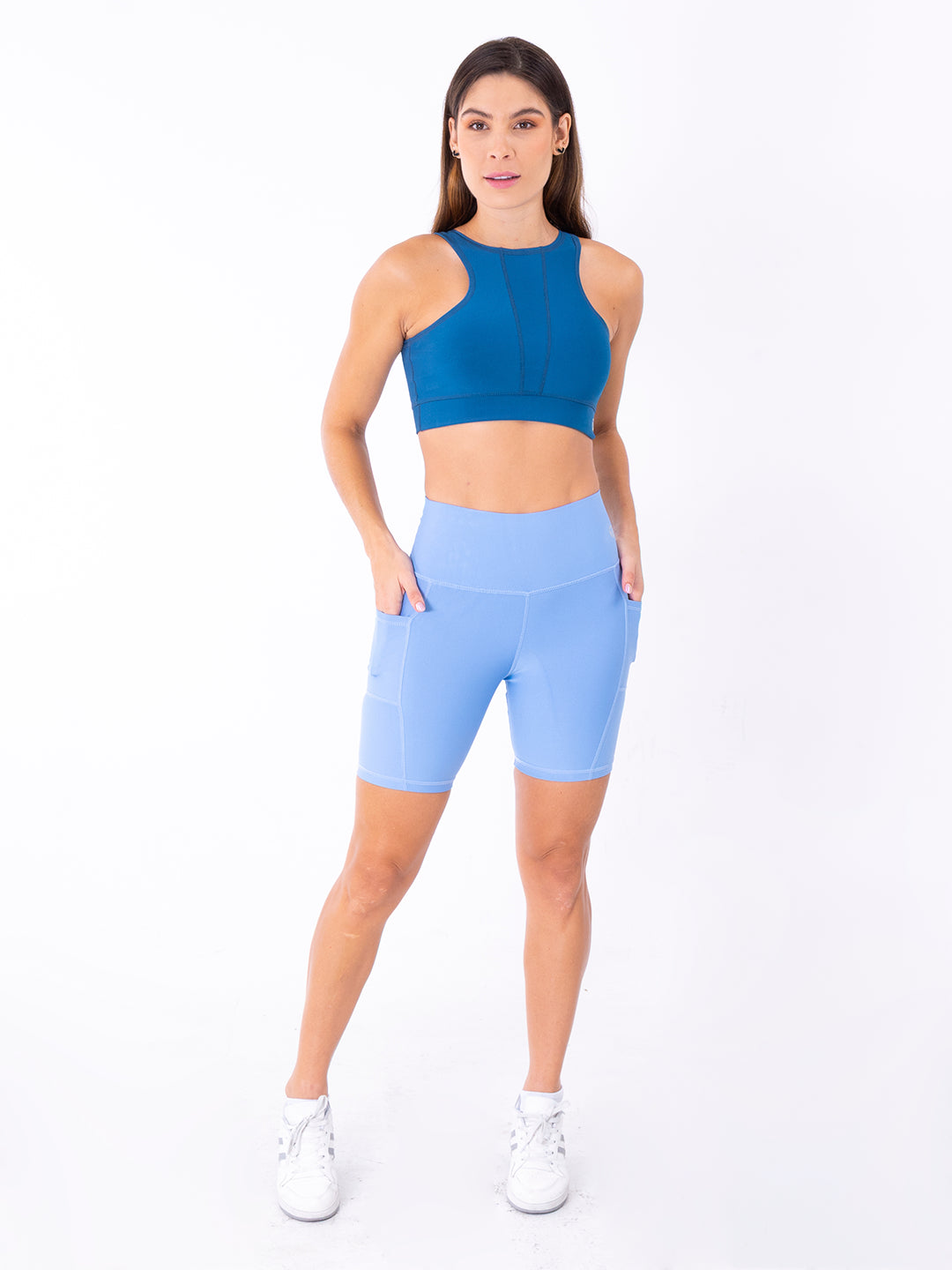TOP STYLISH UNICOLOR- AZUL PETROLEO