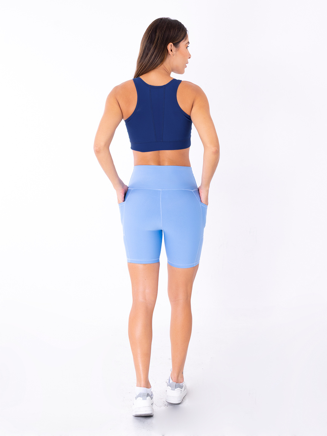 TOP STYLISH UNICOLOR- AZUL TURQUI