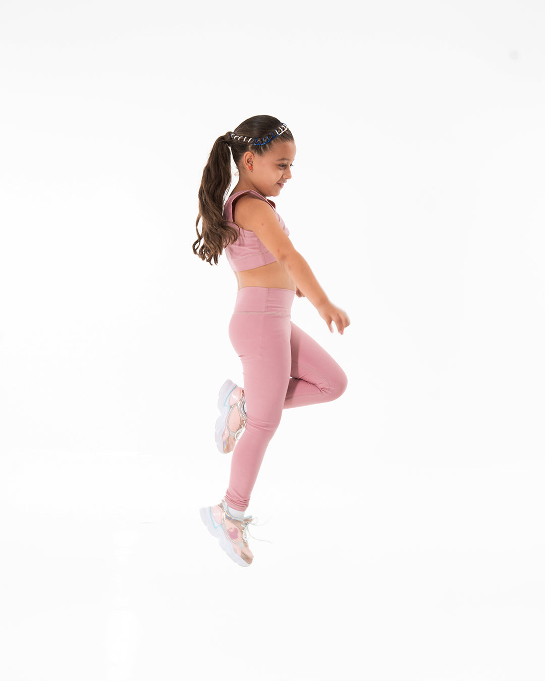 CONJUNTO TINY UNICOLOR - ROSA CREPE