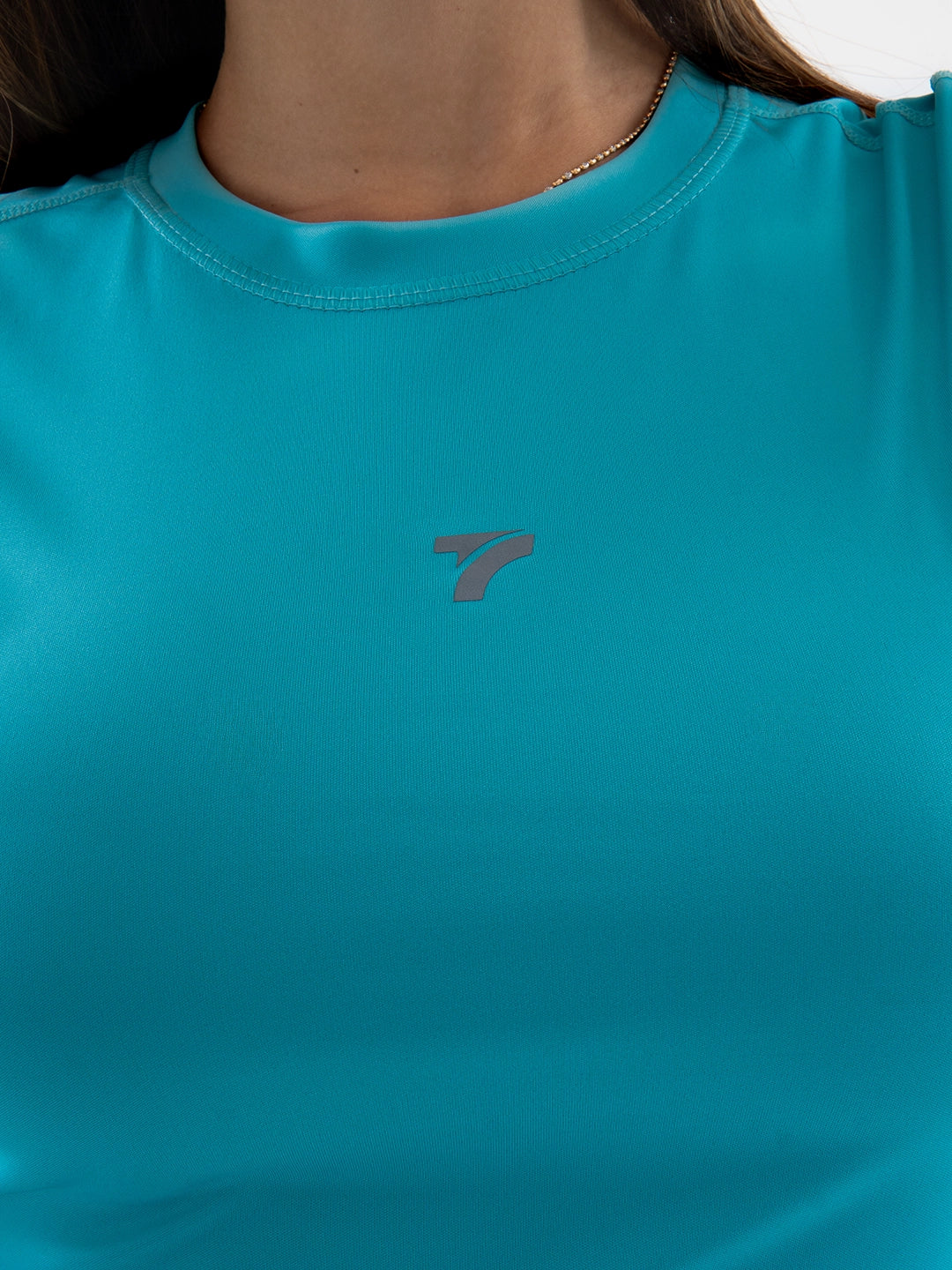 Camiseta de Compresión Manga Corta de Mujer - Verde Jade