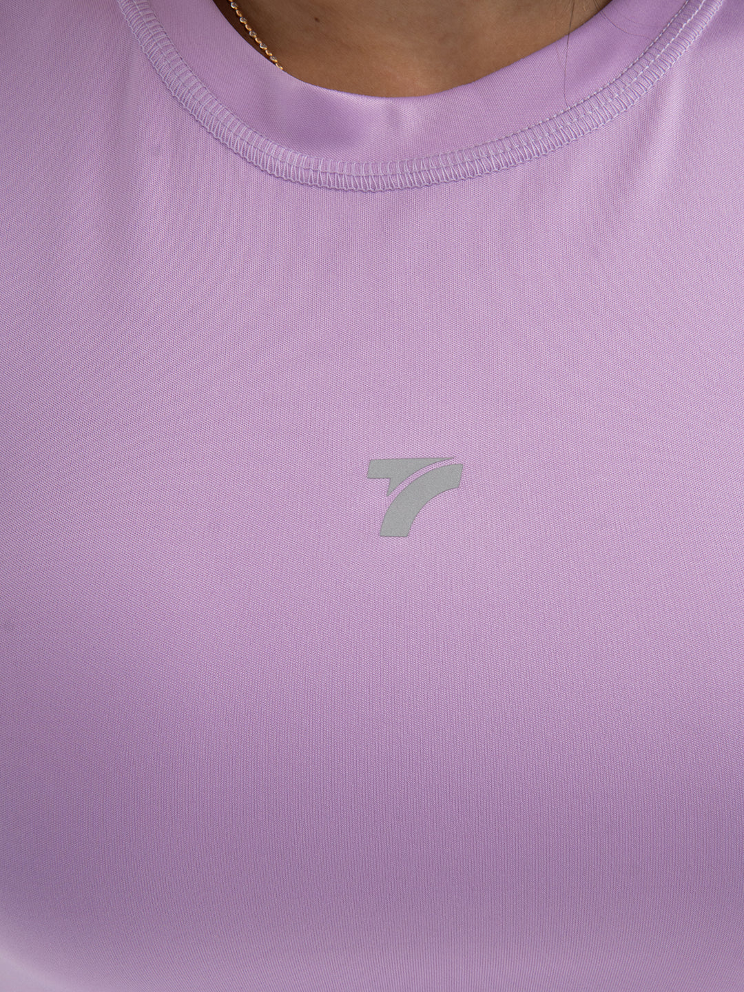 Camiseta de Compresión Manga Corta de Mujer - Lila Oscuro