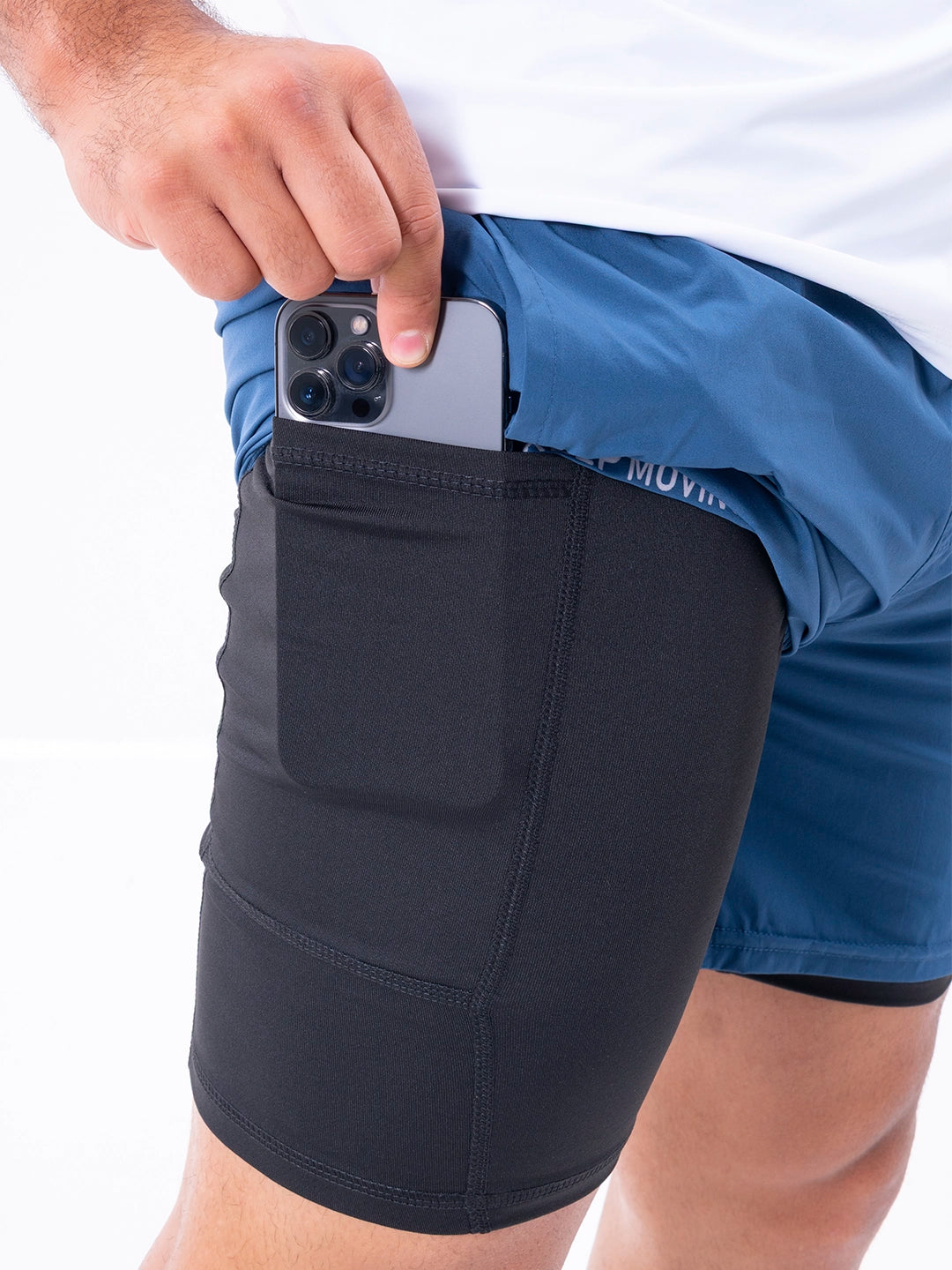 Pantaloneta Deportiva de Hombre Nitro-Fit M3 - Azul Petroleo